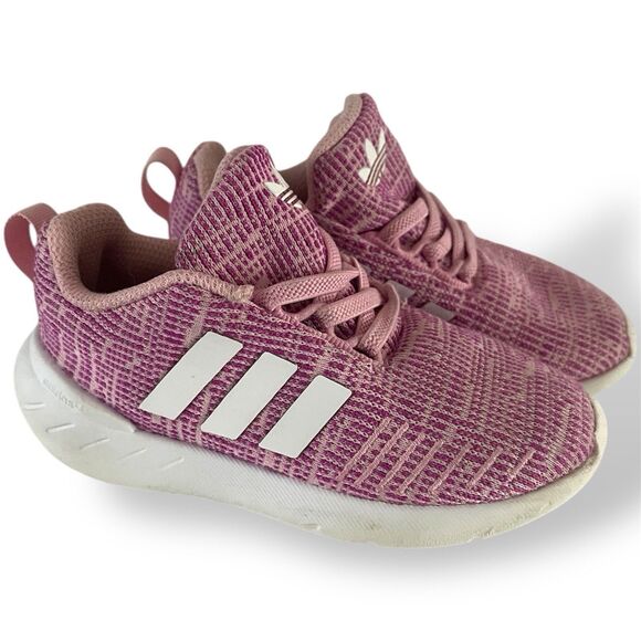 Adidas Swift Run 22 (GW8185) Toddler Size 9 K - Pink/White Mesh Running Shoes - Picture 3 of 8